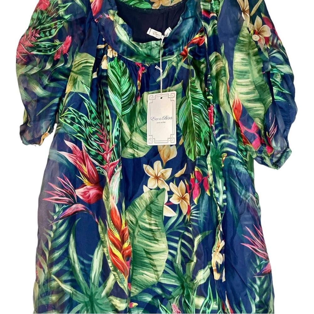 Elena Baldi off the shoulder floral top